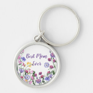 Melhor Mãe Já Citado Chaveiro de Flores de Jardi