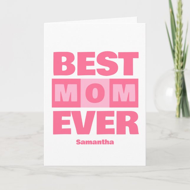 Melhor Mãe Já Personalizada Cartão de Saudação Fot (Frente)