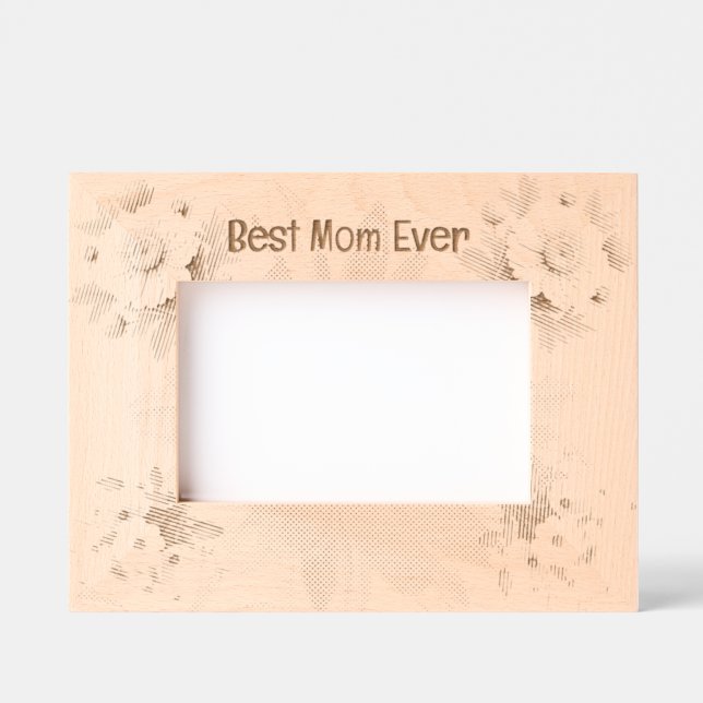 Melhor Mãe Nunca | Bordas Florais (Front)