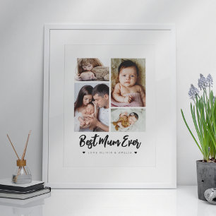 Melhor Mãe Nunca   Poster de Foto Moderno Quatro