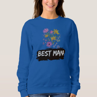 Melhor Mama Camiseta de flores aquarela