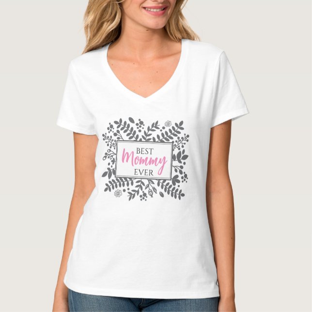 Melhor Mamãe de Todos Presente Memória Camisa de M (Frente)