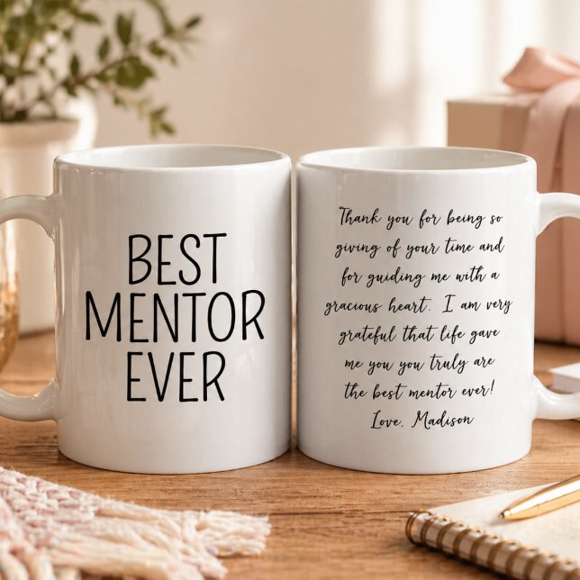 Melhor Mentor de Todos Caneca Personalizada com Co (Criador carregado)