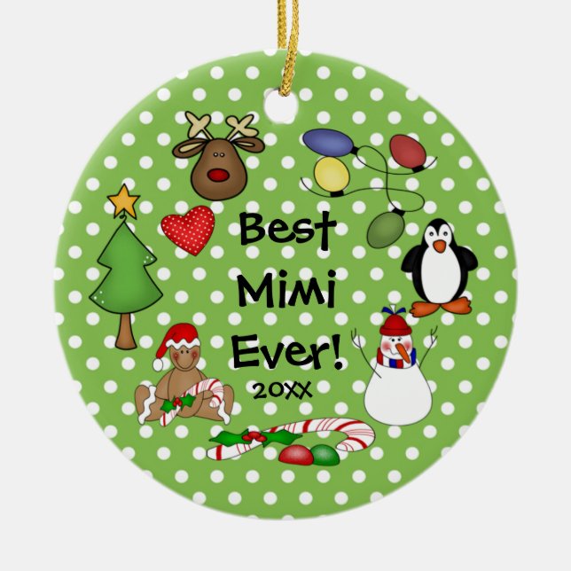 Melhor Mimi Natal Enfeite (Frente)