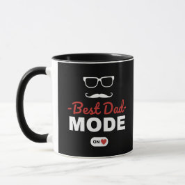 Melhor Modo Pai Ligado Caneca | Presente Divertido