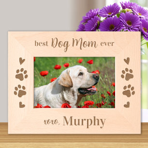 Melhor MOM DOG de sempre - Imagem de Madeira Perso
