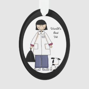 Melhor Mulher Veterinária - Ornamento acrílico