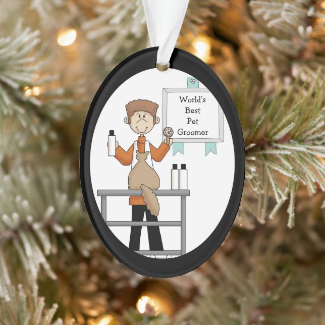 Melhor Ornamento Acrílico De Gatinhos De Pet Groom (Árvore)