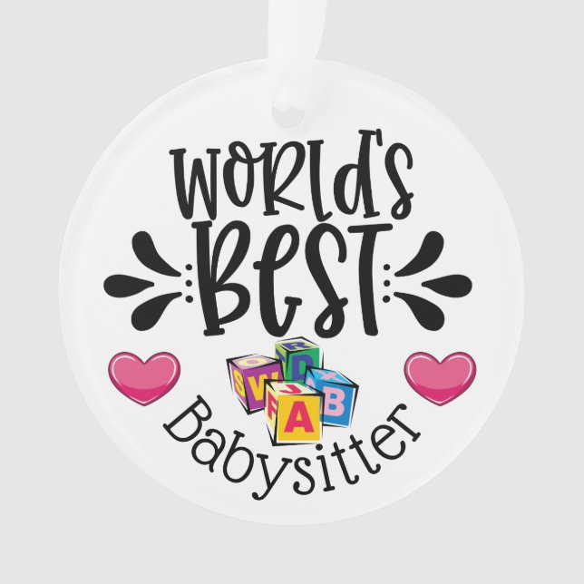 Melhor Ornamento Babysitter do Mundo (Frente)