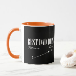 Melhor Pai 100% Amor Paciência Pai Funky Caneca Xí