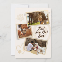 Melhor Pai De Cachorro - Cartões de natal De Fotog