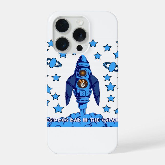 Melhor Pai de Cachorro da Galáxia Foguete Espacial (Verso)