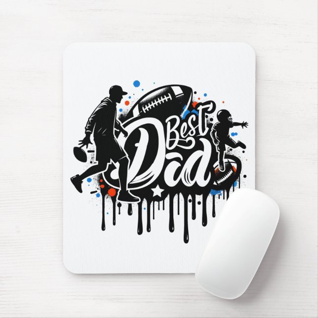 Melhor Pai de futebol e filho do Mouse Pad (Com mouse)