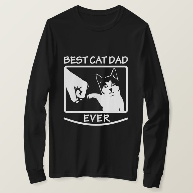 Melhor Pai De Gato - Camisa De Folga Longa (Frente do Design)