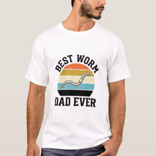 Melhor Pai de Minhoca de Sempre Design de Camisa V