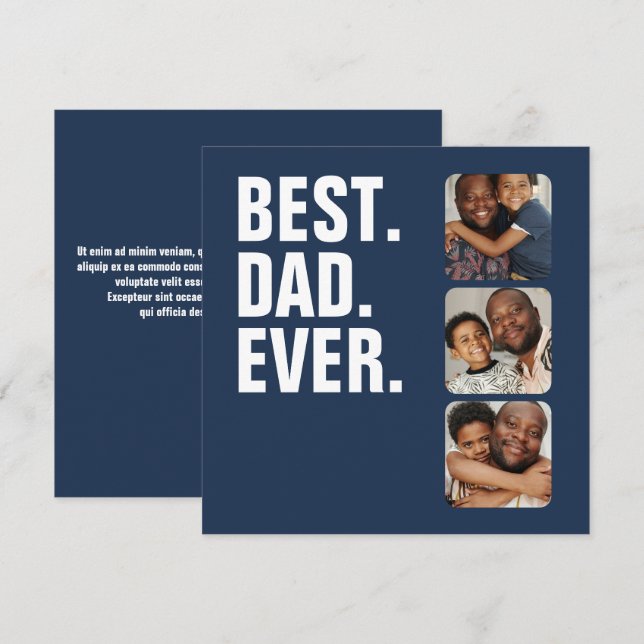 Melhor Pai de Oferta de Fotografias do Dia de os p (Frente/Verso)