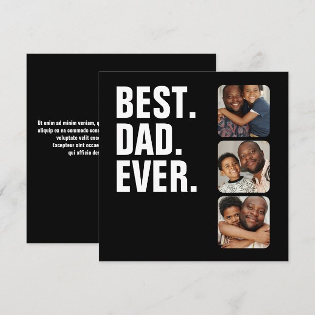 Melhor Pai de Oferta de Fotografias do Dia de os p (Frente/Verso)