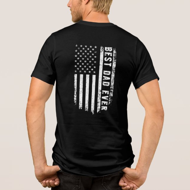 Melhor Pai de sempre - Camisa de Bandeira American (Verso)