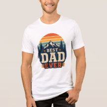 Melhor Pai de Todos Camiseta Retro Montanha | Vint