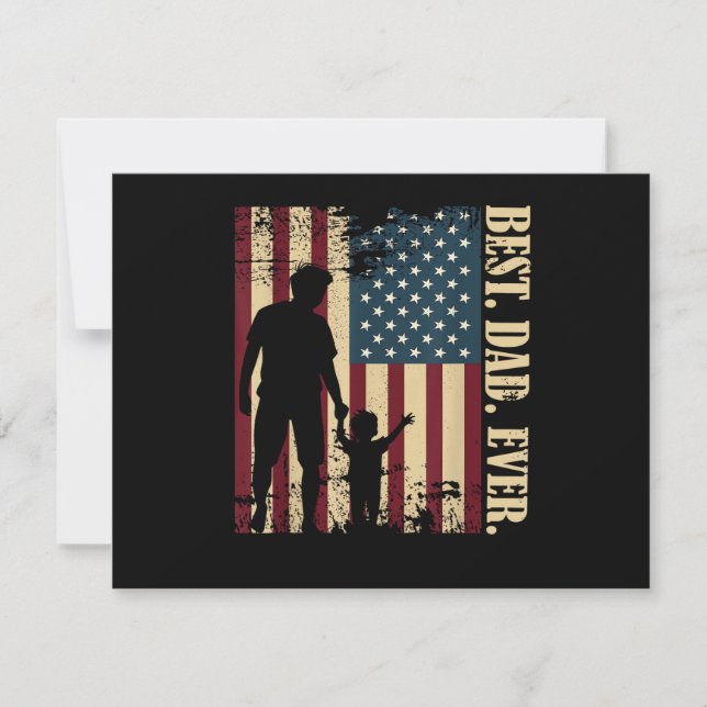 Melhor Pai de Todos Com a Nossa Bandeira Americana (Frente)