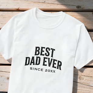 Melhor Pai de Todos Desde Camiseta Retro Ano Perso