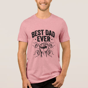 Melhor Pai de Todos os Tempos Punho Fechado Camisa