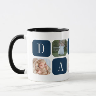 Melhor Pai do Mundo! Caneca com Colagem de 5 Fotos