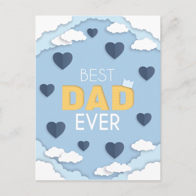 Melhor Pai do Mundo Cartão do Dia dos Pais Fofo (Frente)