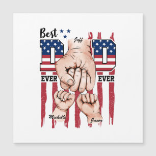 Melhor Pai do mundo - Fist Bump USA Flag - 2 Kids