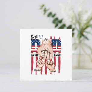 Melhor Pai do mundo - Fist Bump USA Flag - 2 Kids