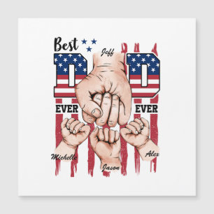 Melhor Pai do mundo - Fist Bump USA Flag - 3 Kids