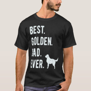 Melhor Pai Dourado de Sempre Camiseta Homem Retrie