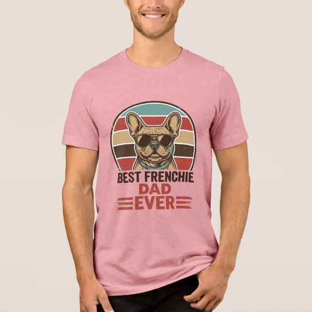 Melhor Pai Frenchie de Todos os Tempos Camisa Vint (Frente)