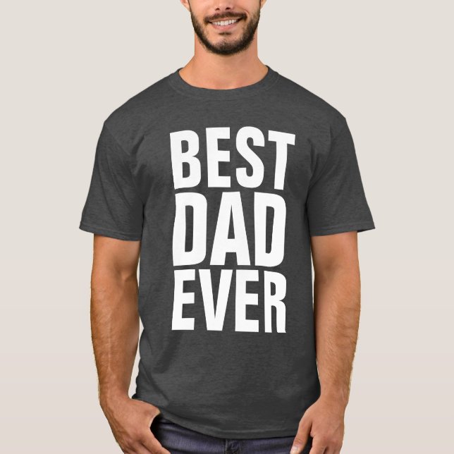MELHOR PAI NUNCA Camisetas T-Shirts (Frente)