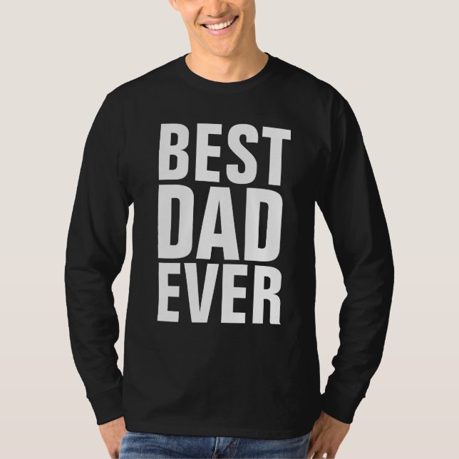 MELHOR PAI NUNCA T-Shirts Negras (Frente)
