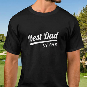Melhor Pai por Camisa Negra de Golfe Branco de Par