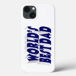 Melhor Pai texto 3d azul escuro