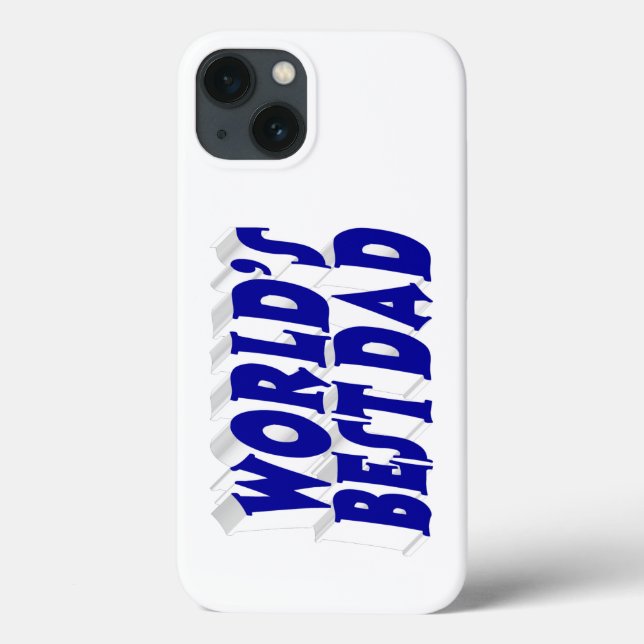 Melhor Pai texto azul 3d (Verso)