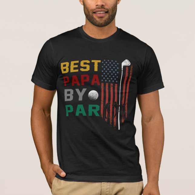 melhor papa de par golf T-Shirt (Frente)