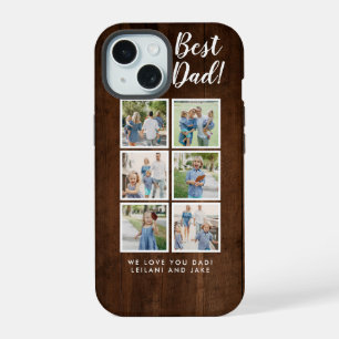 Melhor Papai Colagem de 6 Fotos com Textura de Mad