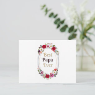 Melhor Papai de Todos os Tempos Cartão Postal Flor