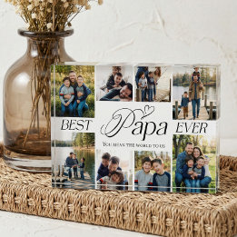 Melhor Papai do Mundo Coração Colagem de Fotos da