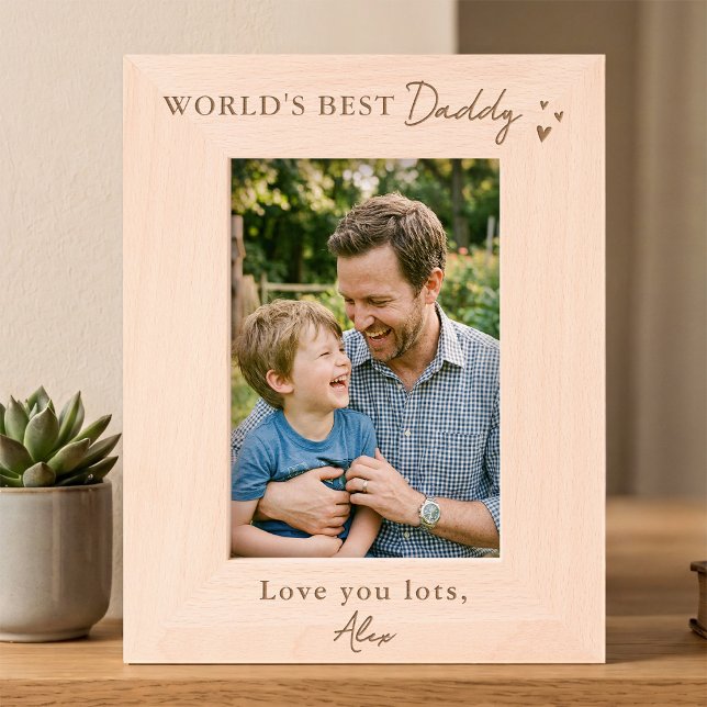 Melhor Papai do Mundo Quadro Personalizado com Fot (Criador carregado)