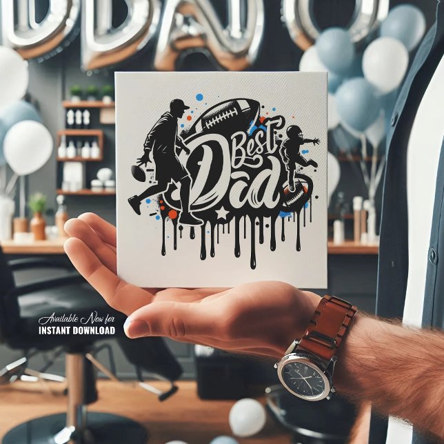 Melhor Papai Futebol cartão de Natal de graffiti p (Criador carregado)