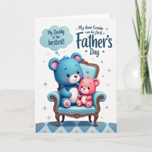 Melhor Papai Urso de Pelúcia Cartão