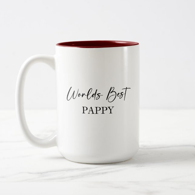 Melhor Pappy e caneca personalizada mais amada do  (Esquerda)