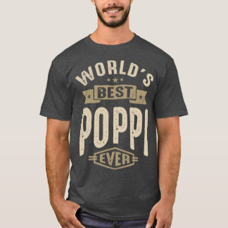 Melhor Poppi Masculino de Sempre Camiseta Divertid