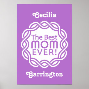 MELHOR poster de monograma personalizado MOM