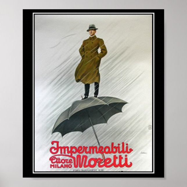 Melhor Poster vintage Raincoat (Frente)