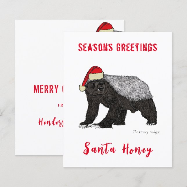 Melhor Presente Santa Texugo Engraçado Personaliza (Frente/Verso)